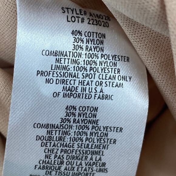 Betsy & Adam Lace Overlay Cocktail Mini Dress Tulle Skirt V Neck Black Cream 16 - Picture 8 of 9